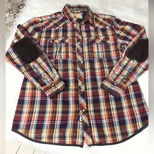 Flannel Long Sleeve Button down plaid Shirt by CREATIVE GARMENTS TFG
